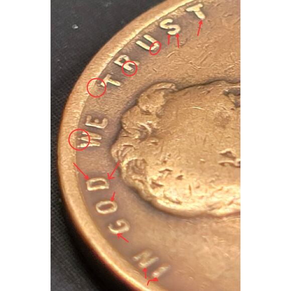 Antique 1917 No Mint Mark Doubled Die Obverse Lincoln Wheat Cent Penny READ - Picture 6 of 11